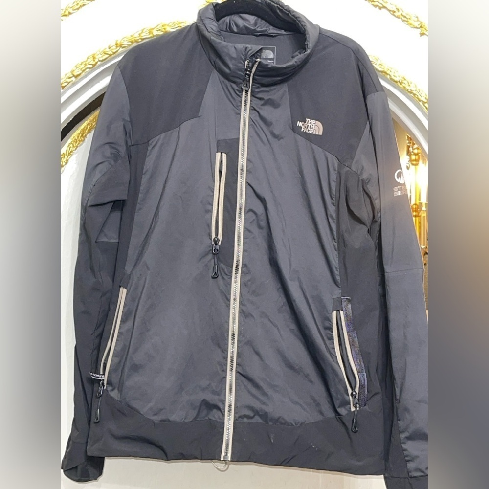 North Face Steep Series Coat Mens S Black Jacket Insulated Lightweight Full Zip
